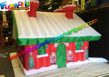 Custom Oxford Inflatable Christmas Decorations Santa Claus House