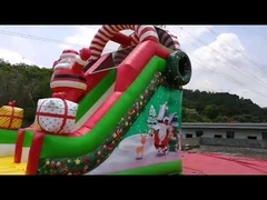 Merry Christmas Santa Claus Inflatable Slide Combo