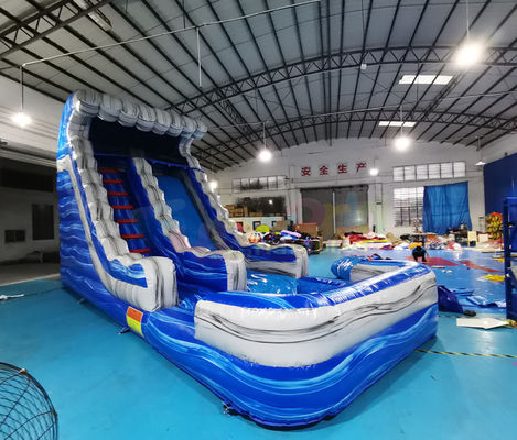 Double Stitching Plato Outdoor Inflatable Water Slides For School