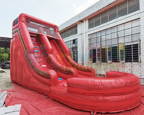 A água inflável exterior da casa Bouncy vermelha do salto do castelo desliza a multi cor
